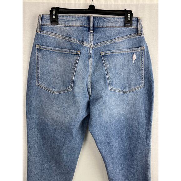 NWT Old Navy Jeans Curvy OG Straight High Waisted Distressed Denim Capsule Fall - Picture 4 of 8
